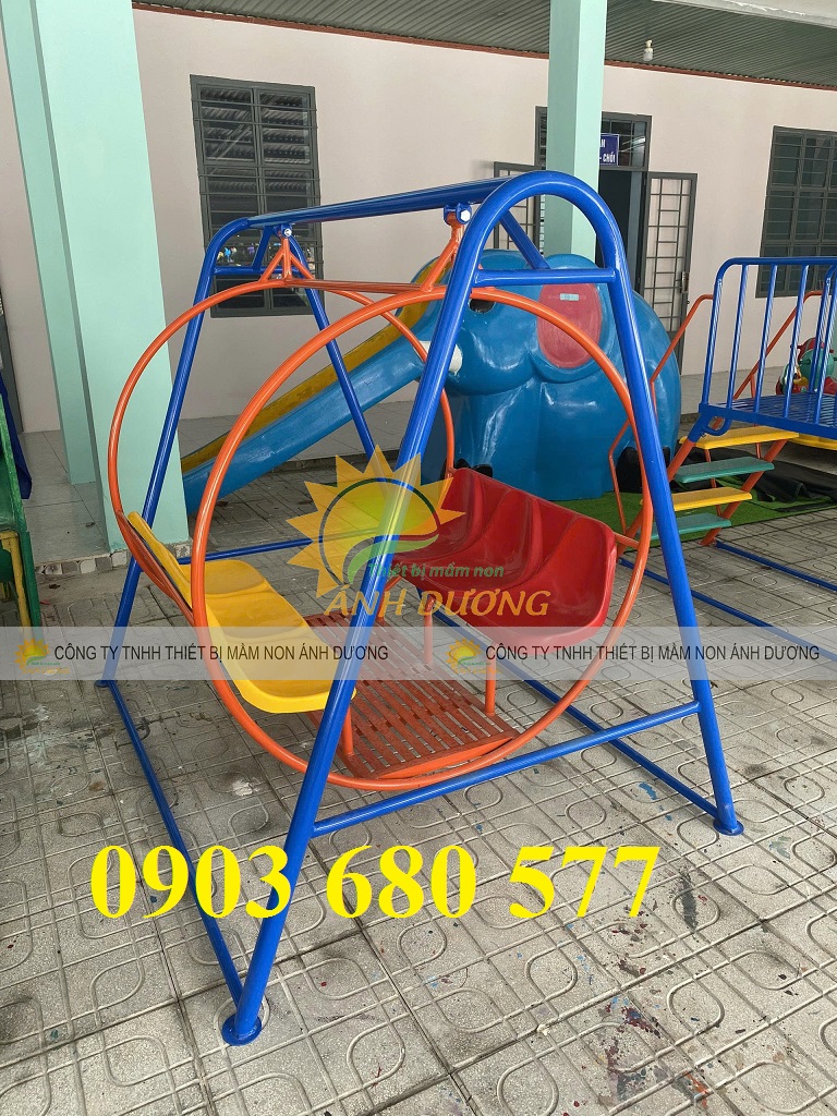 Xích đu trẻ em cho trường lớp mầm non, khu vui chơi, công viên